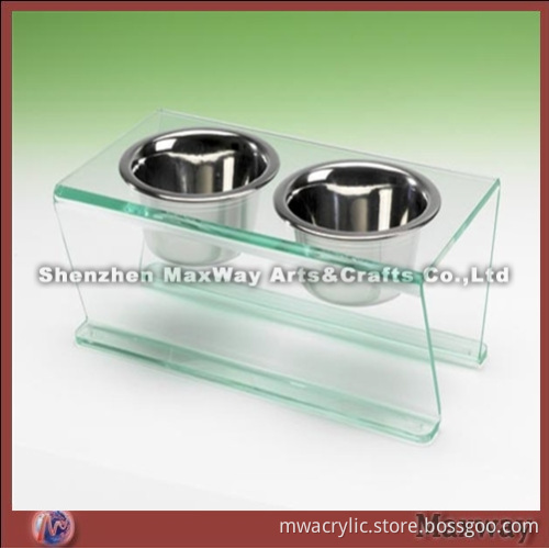 Purple Single Exquisite Perspex Pet Food Bowl Rack